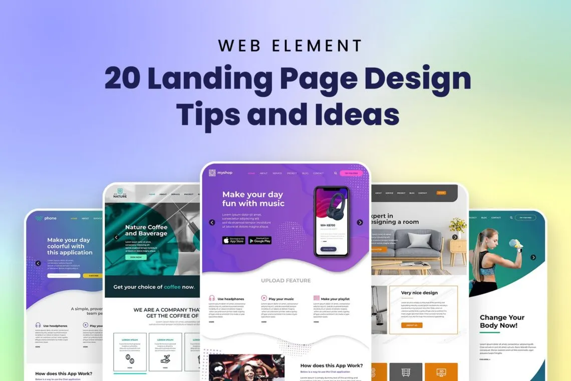 Penggunaan warna dan tipografi yang tepat juga sangat penting dalam desain landing page.